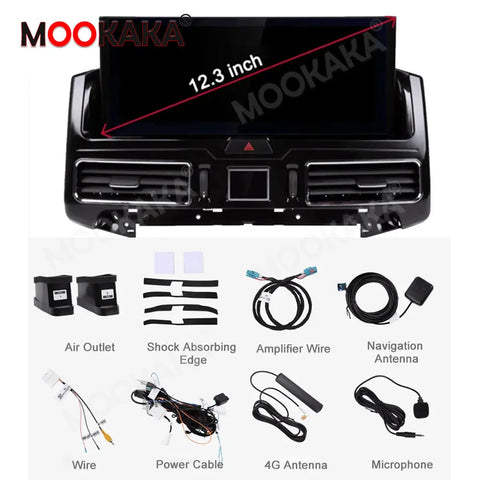 12.3-Inch Android 13 Multimedia Screen for Toyota Land Cruiser Android Head Unit Aotsr