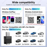 Wireless CarPlay Adapter 2in1 for VW Toyota Audi Benz