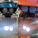 Motorcycle Led Headlight for Harley Touring Road Glide FLTR 2015-2023 High/low Beam Amber DRL 12v Led Light Headlamp Accessor