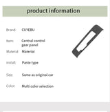 For Audi 8V A3 S3 (2014-2019) Sport Gear Shift Cover Panel Trim Frame Stickers Made of Alcantara Car Interior Tuning Accessories