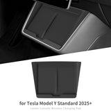 For Tesla Model Y Standard RWD 2026 2025 Center Console Wireless Charging Anti-Slip Pad Silicone Phone Anti Dirt Pad Car Inte