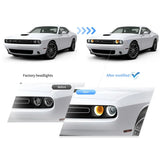 Dual Beam Projector Headlights for Challenger 2015-2024 Car Interior Accessory Vland