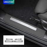 Scratch Resistant Door Threshold for Volvo XC70 Car Interior Accessory LINGLUYANG Black