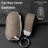 Citroen C5 X C4L C6 C3-XR AIRCROSS 308 408 508 2008 3008 4008 5008 DS 5LS 4S Metal and Leather Car Key Case Cover