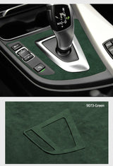 BMW Suede Gear Shift Panel Trim Frame Sticker Anti Scratch Car Interior Accessory