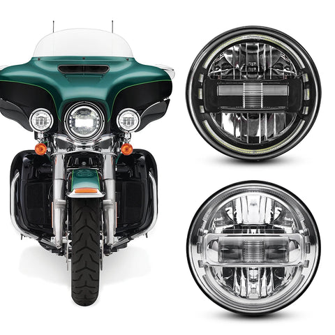 Motorcycle Headlights 7 Inch Projection Headlight Led Lights For Motorcycle Accessories For Harley Davidson Touring Rod FatBo