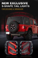 LED Tail Light for Jeep Wrangler JL 2018-2023 European/US Version Brake Reverse Running Light Rear Lamp 12v Drl Car Accessori