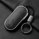Aluminum Alloy Goatskin Car Key Case Cover For Aito M9 2024