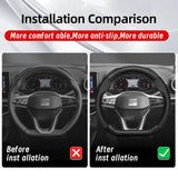 Matte Carbon Fiber Cover for Seat Ibiza Arona Leon Car Interior Accessory Hocasen