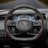 Hyundai Anti-Slip Buckle Suede Steering Wheel Cover