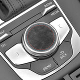 For Audi 8V A3 S3 (2014-2019) Sport Car Multimedia Knob Trim Sticker Cover Panel Made of Alcantara Interior Accessories Decor