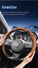 Suzuki Suede Sport Split Snap-On Steering Cover