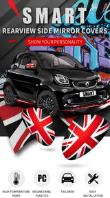 PC Rearview Mirror Cover for Smart 453 Fortwo Forfour Car Interior Accessory GMUNI