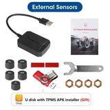 USB Wireless TPMS Tire Pressure Monitoring System for Android Car Interior Accessory RSNAVI