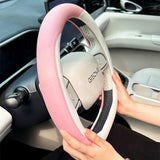 For Geely Xingyuan eMAS 5 EX2 24-26 Leather Car Steering Wheel Cover Breathable Non Slip Steering Wheel Protection Cover Car