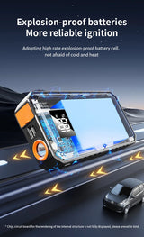 6000A Peak Car Emergency Jump Starter with Anti-Reverse Clamps, Zero-Voltage Start, USB Charging Car Emergency Jump Starter M