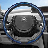 Steering Wheel Cover Carbon Fiber Texture for Citroen