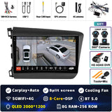 2K Android 15 Multimedia Head Unit for Honda Civic 2012-2015