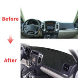 Custom Fit Dashboard Cover Mat for Mitsubishi Pajero 2006–2020 Dashboard Mat CATUSIKI
