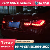 LED Taillight Assembly Sequential for BMW 4 Series 14-20 LED Ambient Light VLAND