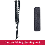 Universal Car Stone Cleaning Hook Practical Foldable Stainless Steel Remover Tool Emergency Vehicle Accessory Car Stone Clean