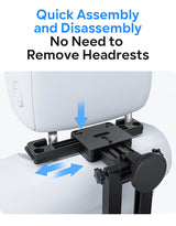 Magnetic Phone Mount Car Backseat Table with Universal Foldable Design