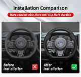 Breathable Leather Carbon Fiber Cover Subaru