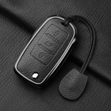 Metal and Leather 3 Button Car Key Case Cove For VW Volkswagen Beetle Caddy Eos Golf Jetta Polo Scirocco Tiguan Touran UP