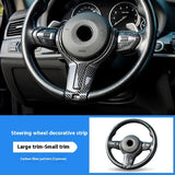 For BMW 1 2 3 4 Series X2 F20 F21 F32 F33 F12 F10 F11 F15 F16 F30 ABS Carbon Texture Car Interior Steering Wheel Cover Trim