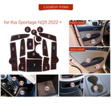 Anti-Slip Gate Slot Cup Mat for Kia Sportage Car Interior Accessory OEM