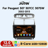 Android 12 Multimedia Head Unit for Peugeot 307 2002–2013 Android Head Unit JIUYIN
