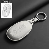 Leather Car Key Bag Case Cover Fob