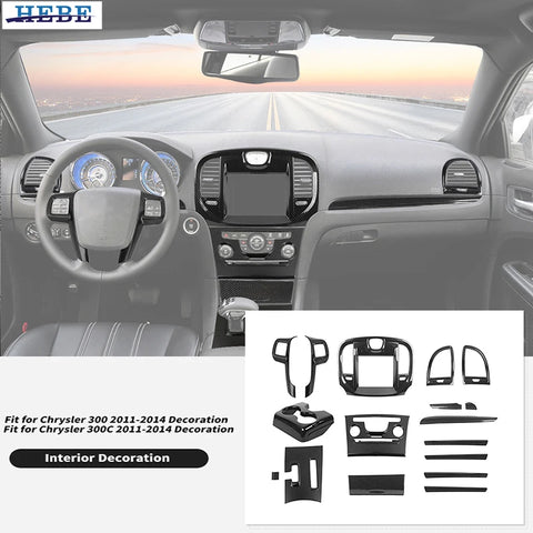 Carbon Fiber Trim Kit for Chrysler 300C 2011-2014 Car Interior Accessory HEBE