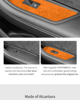 For Audi A4L A4 S4 A5 S5 RS4 RS5 Q5L SQ5 Q5 Q7 Made of Alcantara Car Window Switch Panel Trim Sticker Auto Interior Accessori