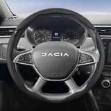 Breathable Leather Steering Wheel Cover for Dacia Cars