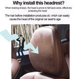 Artificial Leather Memory Foam Headrest for Volvo XC90 S90 Car Interior Accessory LINGLUYANG