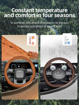 Breathable Leather Steering Wheel Cover for Hyundai Car Interior Accessory Hocasen