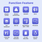 7in Portable GPS Display Motorcycle Dashboard CarPlay Android Head Unit EKIY