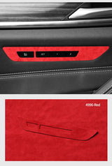 For BMW 5er G30 G38 6GT G32 Seat Memory Button  Panel Trim Frame Sticker Car Premium Interior Tuning Accessories Made of Alcanta