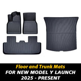 Floor Mats & Cargo Liner for New Tesla Model Y Juniper 2025+ TPE All Weather Floor Mat Cargo Liner