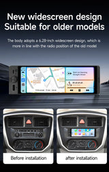 6.28-Inch Single Din Multimedia Player for Universal Vehicles Portable CarPlay Screen JIUYIN