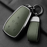Aluminum Alloy Goatskin Car Key Case Cover For Changan Eado Unit CS35plus CS55plus CS75plus Car Key Protection Shell Accessories