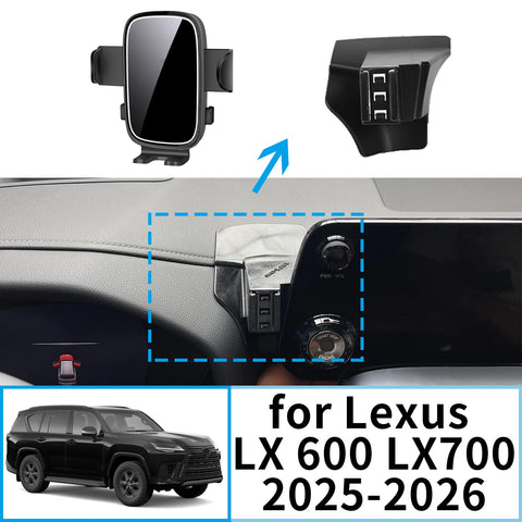 Wireless Charging Phone Mount for Lexus LX 2024-2025 Car Phone Holder CATUSIKI