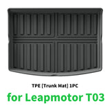 Custom TPE All-Weather Floor Mats for Leapmotor T03 2024-2026 Car Floor Mat CATUSIKI TRUNK 1PCS For Left Hand Drive