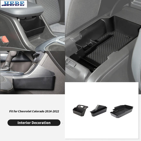 Storage Box ABS Black for Chevy Colorado 2014-2022 Car Interior Accessory HEBE