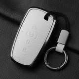 Metal and leather car key case cover for Lincoln Continental Navigator