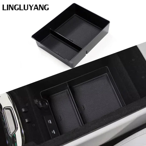 Silicone Armrest Storage Pad for Volvo EM90 Car Interior Accessory LINGLUYANG 1pcs 1