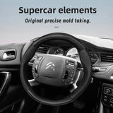 Carbon Fiber Steering Wheel Cover for Citroen C3 Car Interior Accessory Hocasen