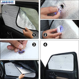 Aluminum Window Sunshade Kit for Suzuki Jimny 07-17 Car Interior Accessory HEBE