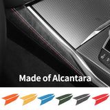 For BMW 2er Two-Door G42 3er i3 G20 G28 4er i4 G23 Center Console Side Trim Sticker Car Interior Accessories Made of Alcantar